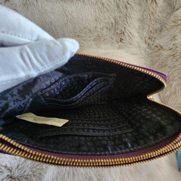BIG NWOT Double Zip KATE SPADE wristlet Zipper Wallet +2 Satin Twillys - Picture 3 of 12
